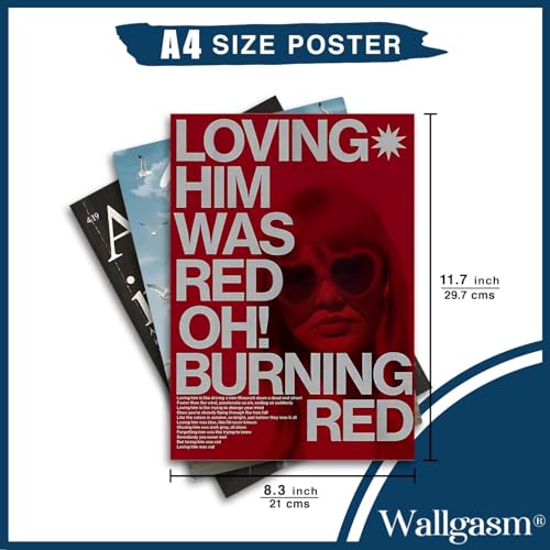 Image of Wallgasm Set of 8 Taylor Swift Posters 8x12 inch (A4 Size) 300 GSM | Swiftie Aesthetic | Pop Star Posters | Taylor Swift Wall Art