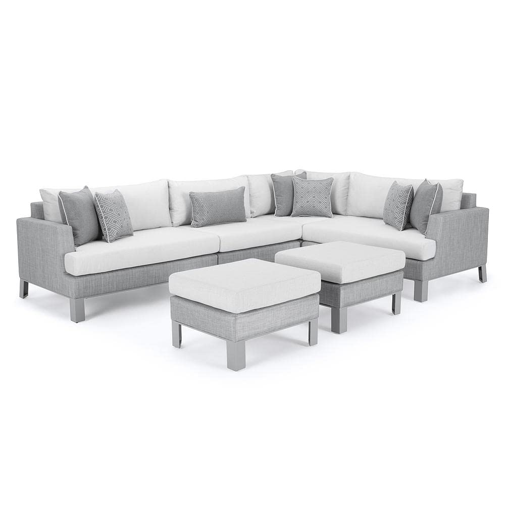 RST Brands Portofino Sling 6 Piece Outdoor Sectional - Space Gray