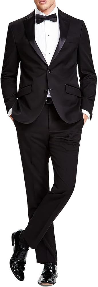 Kenneth Cole Mens Performance Fabric Tuxedo, Formal Suit for Black Tie