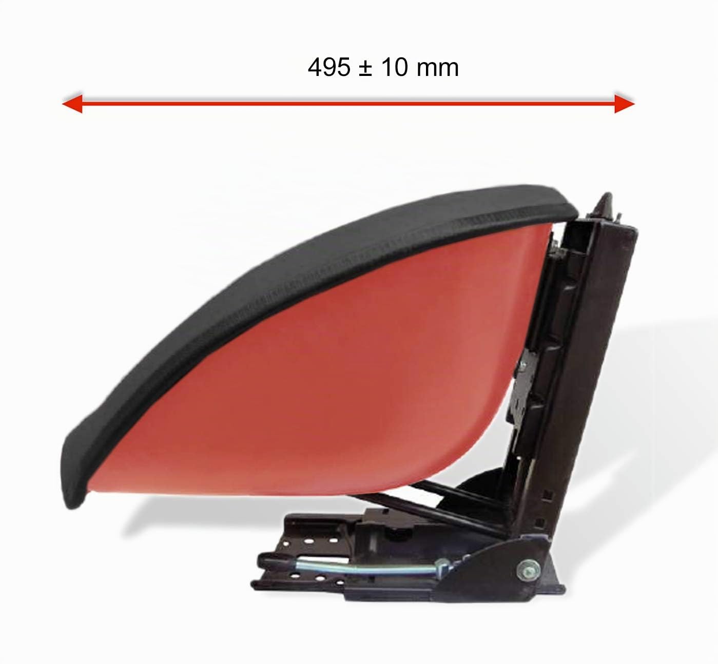 Siège baquet avec suspension en métal rouge, rembourrage SW