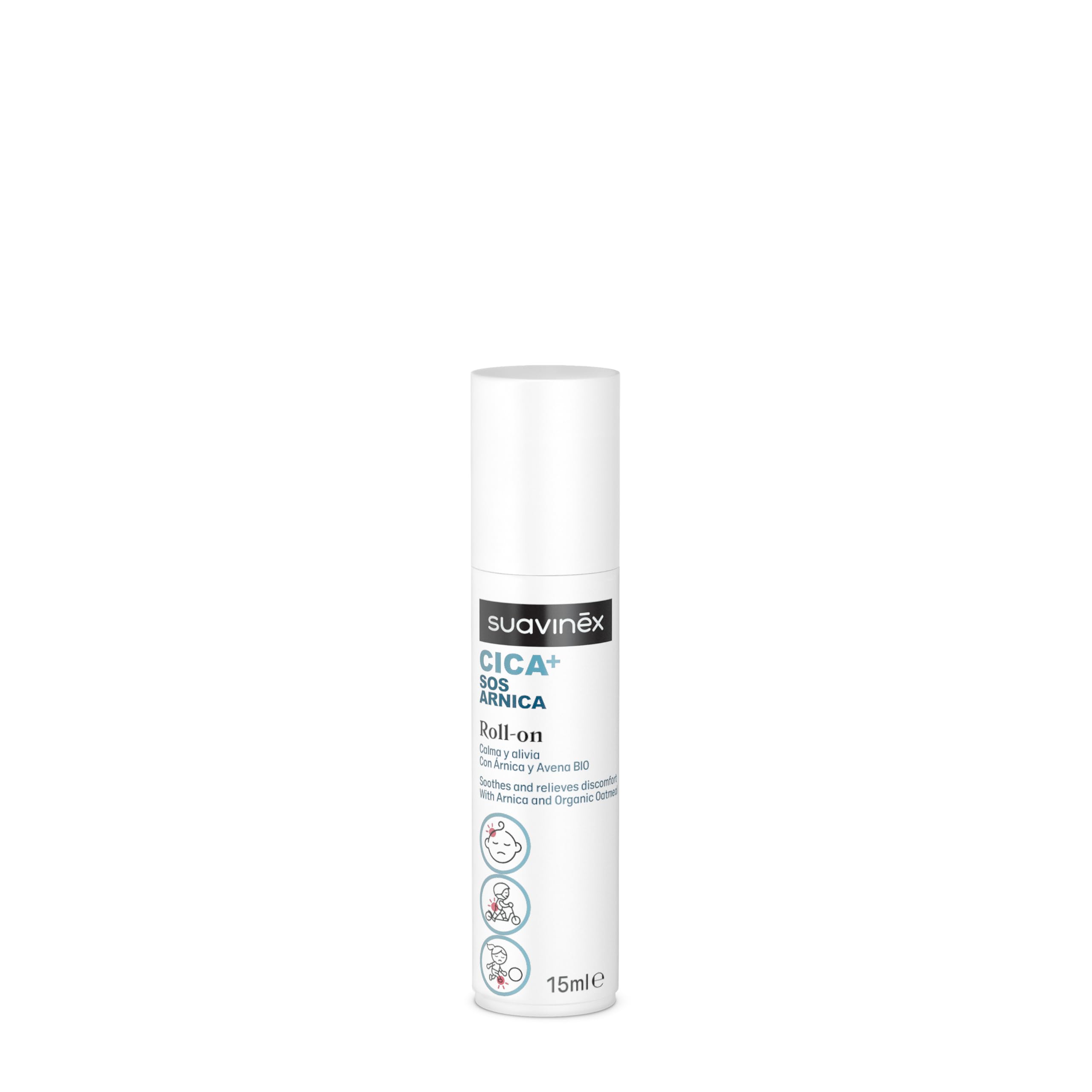 Suavinex, CICA Árnica Roll On, Calma y Alivia Rojeces y Golpes Leves, Apto Pieles Sensibles y Bebés +3 Meses, Sin Alcohol, Clínicamente Testado, 94% Ingredientes Origen Natural, 15 ml, +300 Dosis — view 6