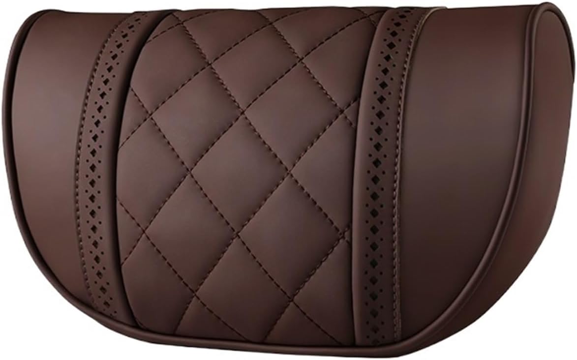 Car Headrest Car Fit for Seat Rest Cushion Headrest Car Neck Pillows Fit for Benz Fit for Maybach Headrest Lumbar Pillow Support Comfortable (Color : Brown)