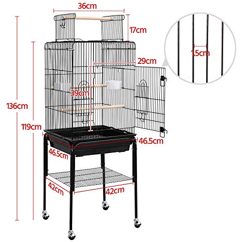 Yaheetech Jaula para Pájaros con Soporte