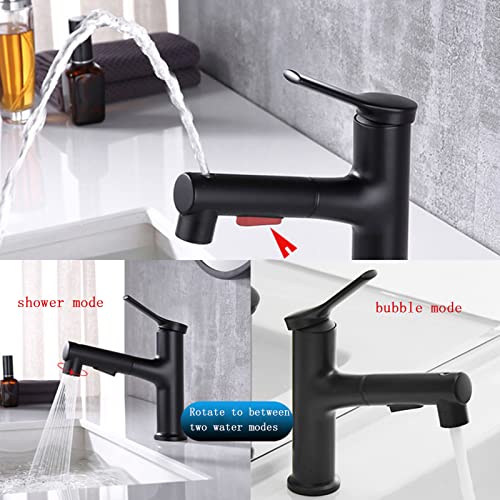 Mitigeur 3 modes robinet de lavabo rétractable multifonction pour vasque - 7