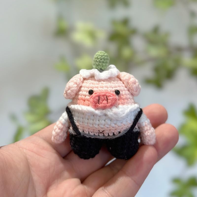 Amazon.co.jp: 純手編み毛糸フック編みぬいぐるみカップル豚人形