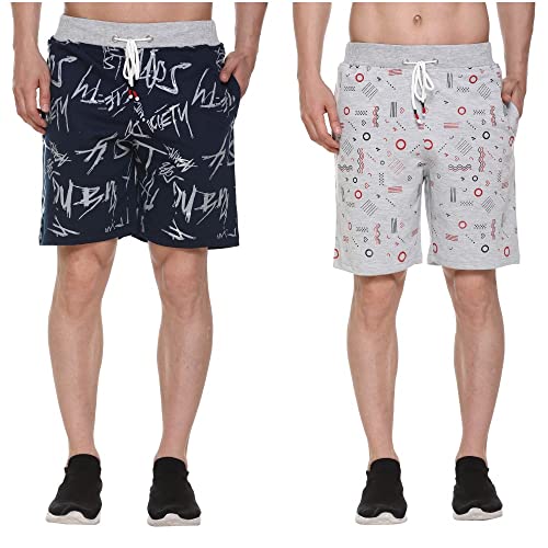 Image of Men's Cotton Sports Shorts with Zipper Pocket (Pack of 2)