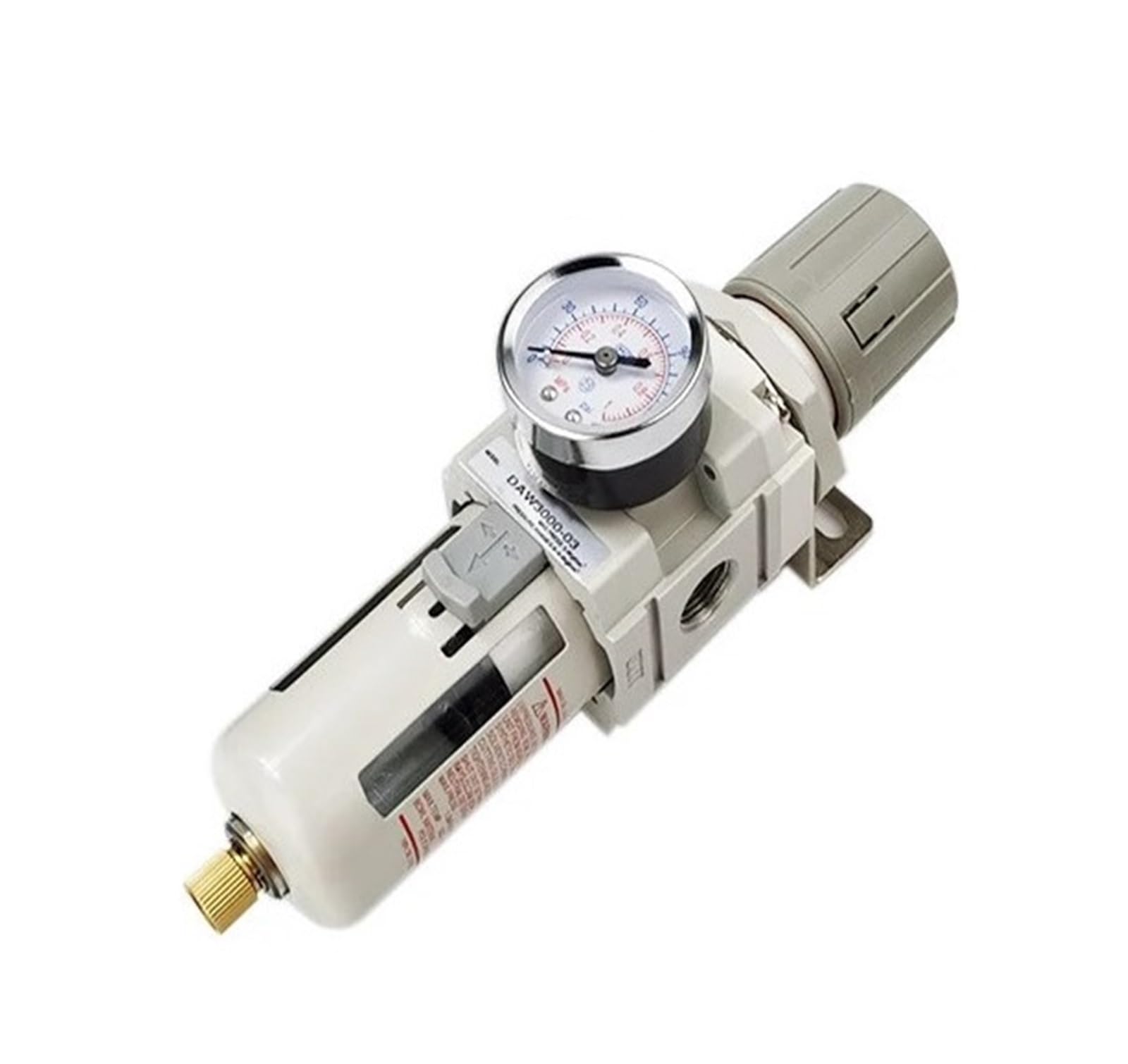 Filtro separador de agua y aceite AW3000-03 con medidor y regulador manual G3/8