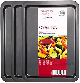 ProChef Brand Non-Stick Baking Tray Sets (2 x Oven Trays & Deep Roasting Tin)