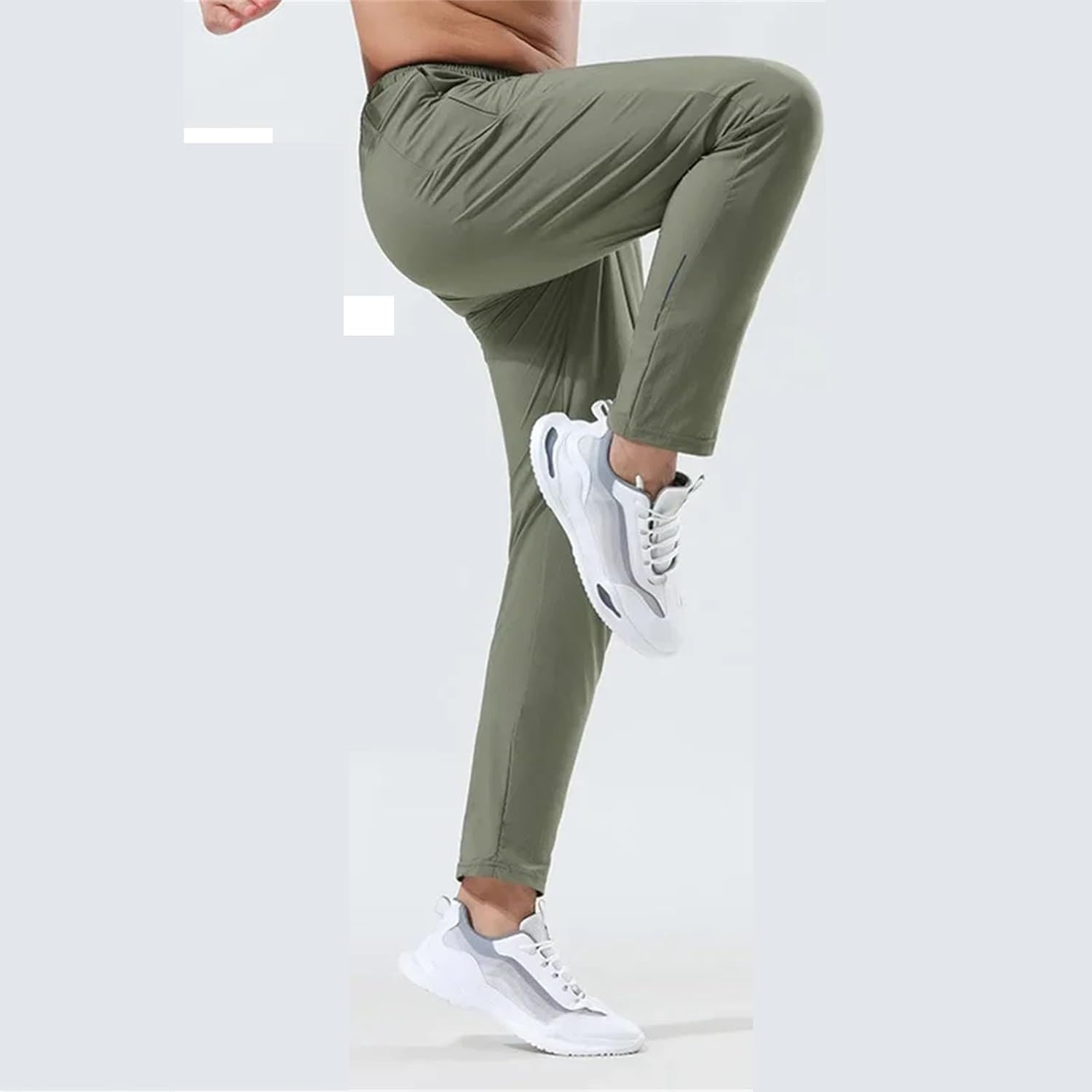Men's Loose ICY Thin Style Jogging Yoga Casual Sports Pants High Stretch Quick Dry Pants