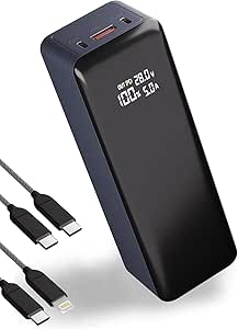 FUSSOP モバイルバッテリー 大容量 140W高出力 【40000mAh大容量・三台