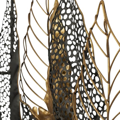 Image of SHREE 'O' GREEN TECH Metal Multicolor Wall Decor Leaf Shaped Big Wall Hanging Decoration, Wall Art Frame Home Decor For Living Room Office Bedroom Hotel,30 Cm