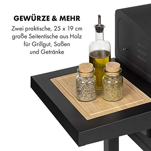 Klarstein Meat Machine - Holzkohlegril, BBQ-Grill, Smoker, Grillfläche: 45 x 32,5 cm, HeightAdjust System, inkl. Lüftungsschieber und Schornstein, integriertes Thermometer, schwarz – Bild 5