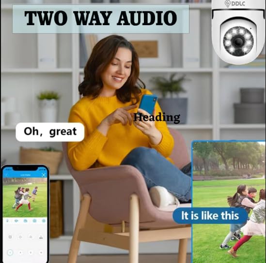 Image of DDLC 4MP WiFi Light Bulb Camera for Home Office Outdoor | 360 Rotation | Color Night Vision |1080p | Motion Detection | Two Way Audio | Wireless Home Security | Mobile App V380 Pro (Light Bulb)
