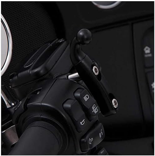 Miniatura 6 de Ciro 50211 Soporte para teléfono inteligente/GPS (soporte de perca negra con cargador para modelos 1984-2016 (excluidos los modelos Street Glide