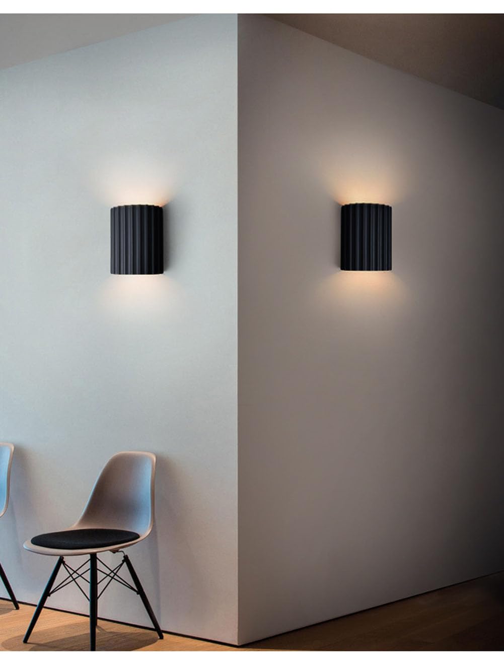 Moderna Applique da parete in resina Creativo Semplicità sfondo parete apparecchi di illuminazione Soggiorno lampada da parete comodino luci da parete per lo studio camera da letto ingresso (Grey)