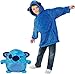 Lelesta Children Pets Felpa con Cappuccio, Animali di Peluche Si trasformano in Felpa Oversize con Cappuccio, Pullover per Accappatoio Pigiama Cuscino Taglia Unica (Cucciolo Blu)
