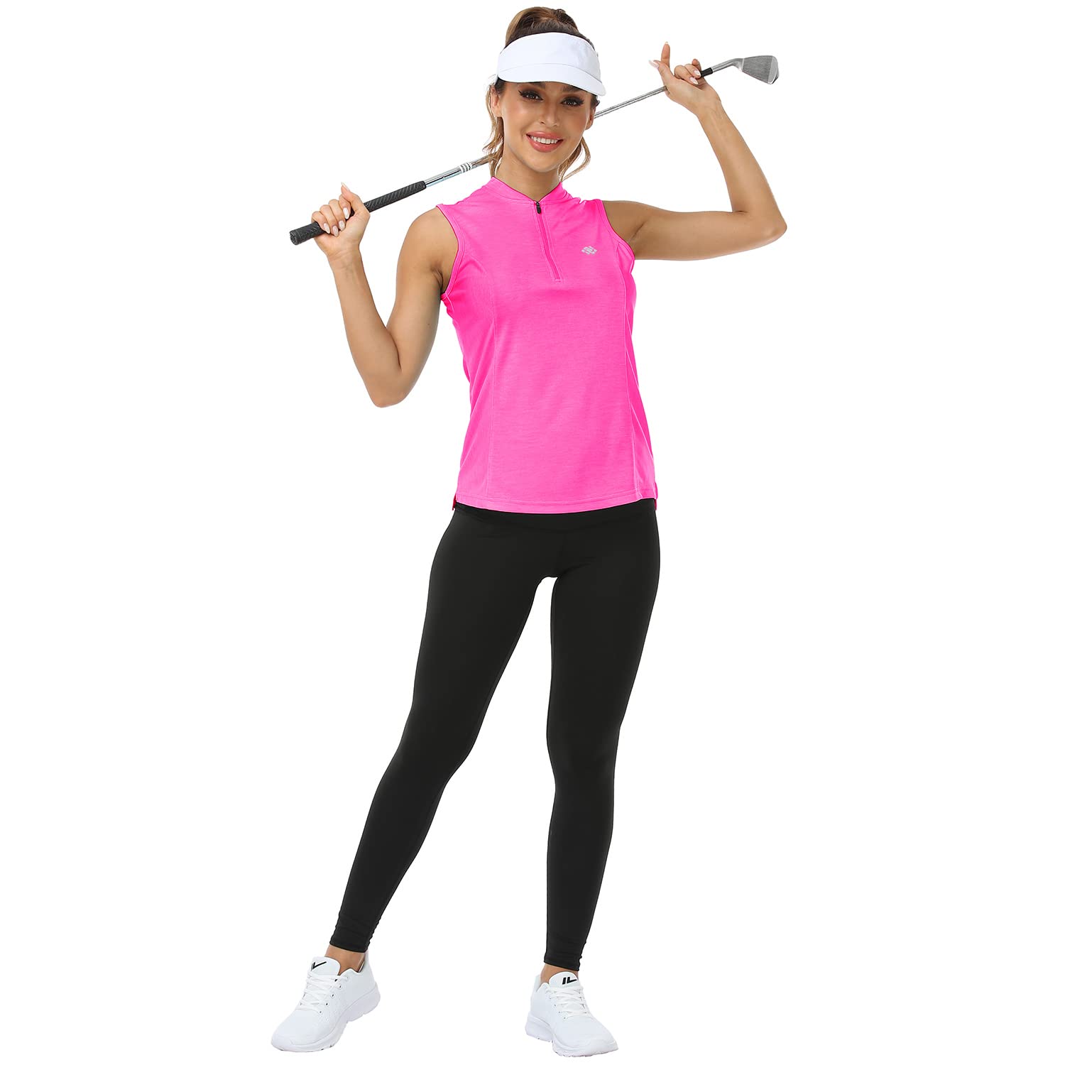 MoFiz Top Femme sans Manches Débardeur Sport T Shirt Respirant avec Fermeture éclair