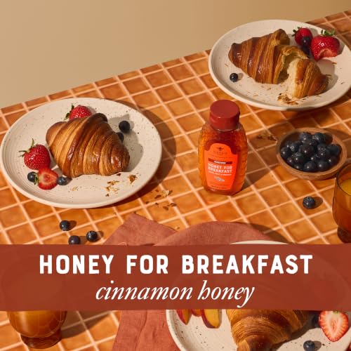 Image of Nate's Cinnamon Honey - 12 oz Squeeze Bottle | Made with 100% Pure Honey and Cinnamon - Perfect for Breakfast, Coffee, Toast, and Pancakes