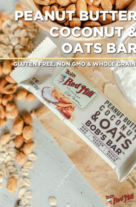 Miniatura 5 de Bob's Red Mill - Barras de avena con mantequilla de maní, variedad de 9 barras, 3 sabores, sin gluten, sin OMG, 1.76 onzas