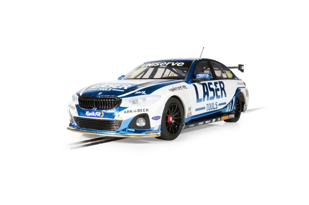 Scalextric - C4526 - Cars BMW 330E NGTC, Outils Laser, Jake Hill 2023, Voiture à sous Jouet à Utiliser avec des Circuits Ou Un Ensemble de Courses
