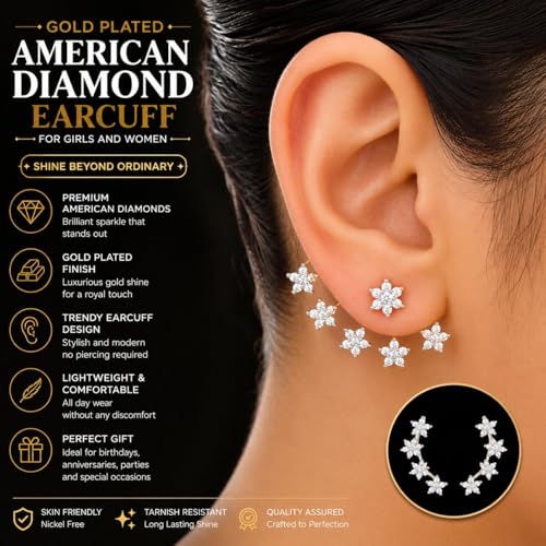 Image of JDX Attractive Designer American Diamond Earring Set for Women and Girls (1002)