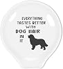 Littlefa Funny Golden Retriever Dog Coffee Spoon Rest-Cute Everything Tastes Better with Dog Hair in It Ceramic Coffee Spoon Holder-Gifts for Golden Retriever Dogs Lovers