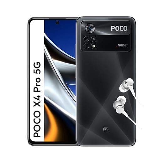 POCO X4 Pro 5G - Smartphone 6+128GB, 6.67” Écran 120Hz AMOLED, Snapdragon 695, Triple Caméra 108MP, 5000mAh, Noir Métal (Version française + Garantie 2 ans) avec Alexa mains-libres