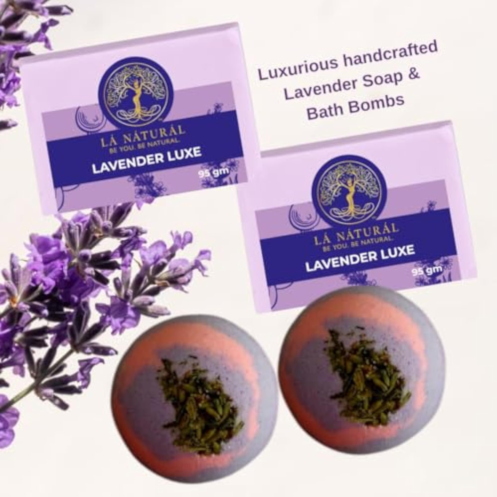 Lavender Soap and Bath Bombs Combo Set