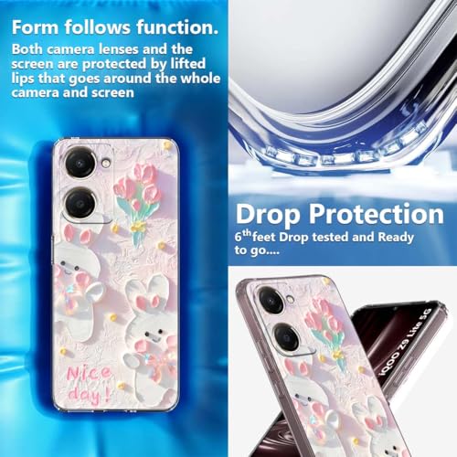 Image of Fashionury Soft Mobile Back Cover for iQOO Z9 Lite 5G (Silicone Multicolor)