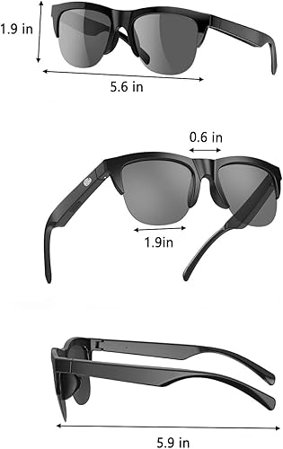 Miniatura 5 de F06 - Lentes de sol inteligentes con Bluetooth de oreja abierta para hombres y mujeres, 5.3 Bluetooth, control táctil, llamadas de música con lentes