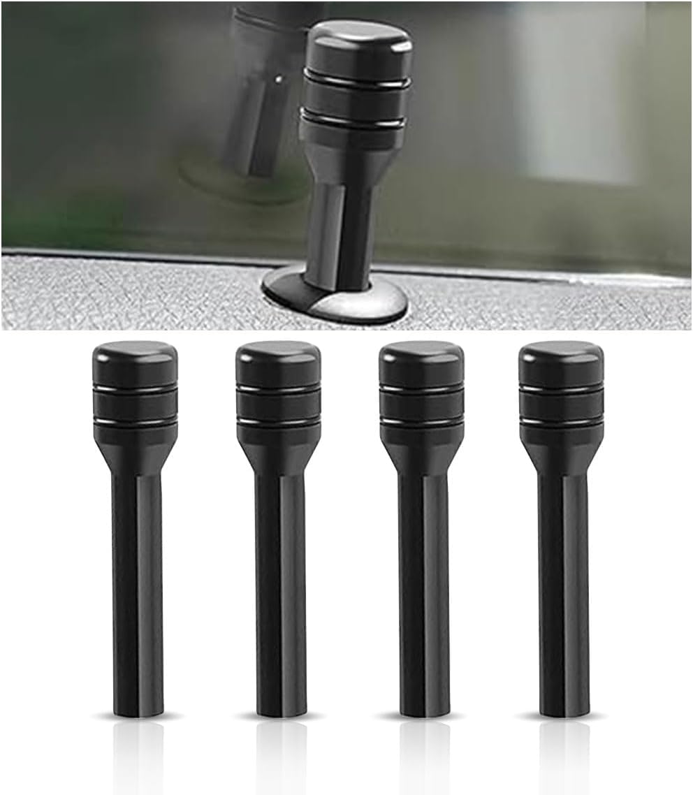 Qutipek Aluminium Car Door Lock Knob 4 PCS Door Knob Pull Pins for Alto 800 Car Accessories Universal for All Cars (Black)-image-29