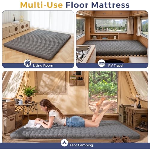 Image of MAXYOYO Japanese Floor Futon Mattress Full Size, 3 inch Thicken Mattress