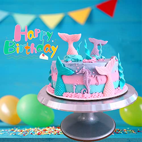 Mermaid Tail Fondant Popsicles Molds, Starfish Chocolate Silicone Molds For Ice Pop, Candy, Cake Decorations, Cupcake Topper, Polymer Clay, Seashell Seahorse Mold Baby Shower, Birthday Party Ocean #TOP5