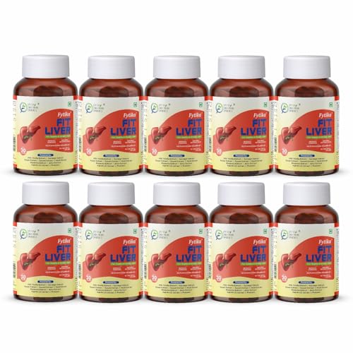 Image of Fytika Fit Liver | Liver Detox Supplement | Liver Detox with Milk Thistle, Kalmegh, Kutaki, Kasani, Haldi | For Men & Women | 300 Tablets (Pack of 10)