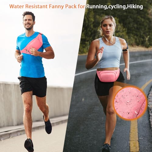 Image of Large Fanny Pack for Women Men - Syican Waist bag with 3-Zipper Pockets, Gifts for Enjoy Sports Traveling Workout Casual Hands-Free crossbody bags Fits MAX 7.9'' iPad & 6.6'' Phone