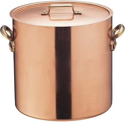 在庫有り お買い得 純銅製半寸胴鍋20cm蓋付 | sport-u.com