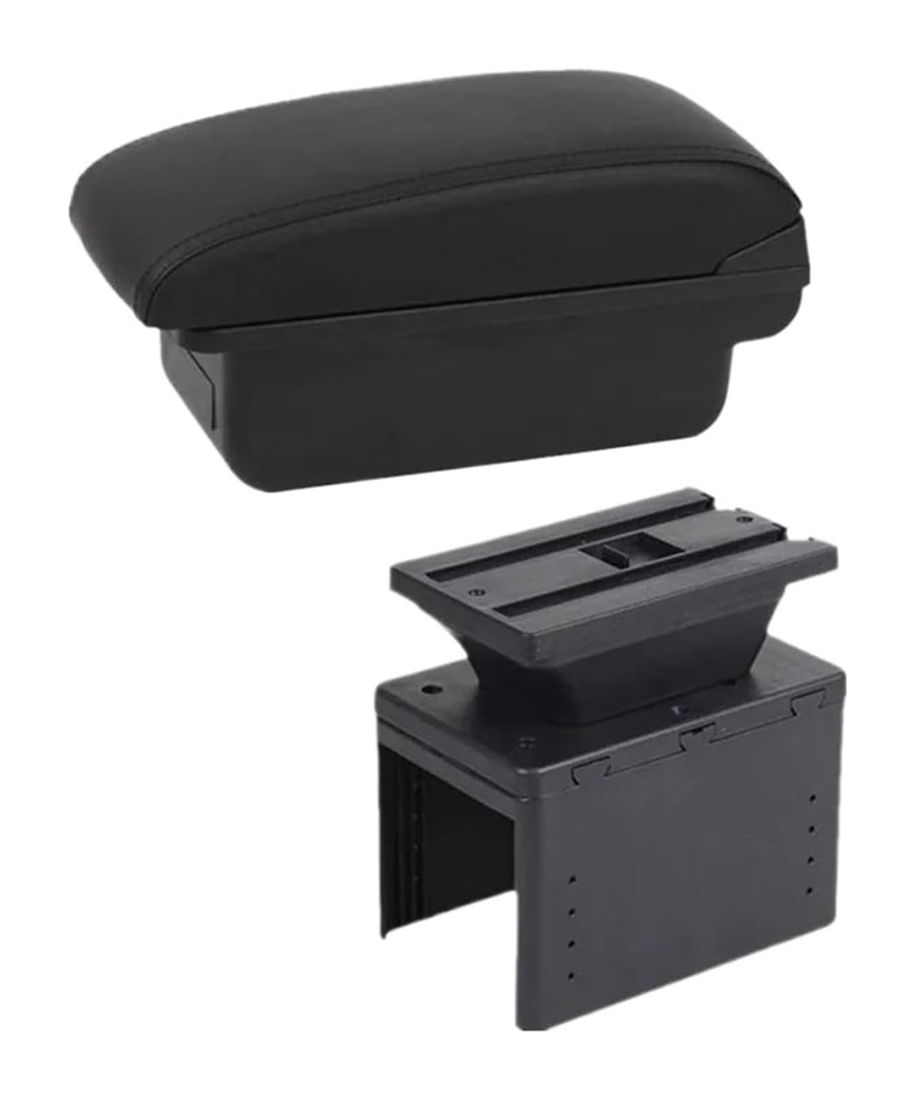 HCKCLMBMZW For Hyundai For I20 2021 2022 2023 2024 Car Armrest Box Interior Parts Storage Accessories Car Armrest Center Console(A1 Black Line No Usb)