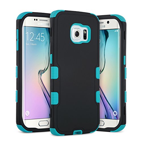 ULAK Galaxy S6 Edge Case, 3 in 1 Shield Shock Absorbing Case with Hybrid Cover Soft Silicone + Hard PC Material Design for Samsung Galaxy S6 Edge (5.1
