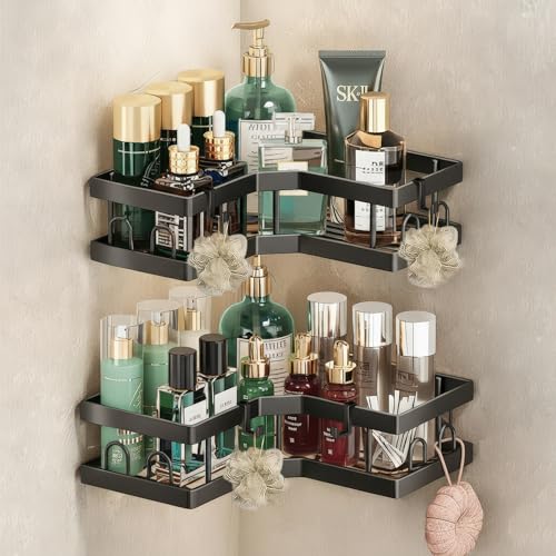 MIORAH 2 Pack Heavy Bathroom Organiser Without Drill | Premium Ba...
