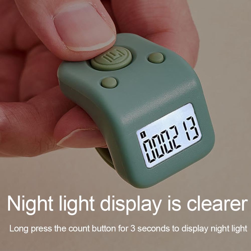 Contapassi per nuoto, IP65, impermeabile, portatile, contatore a 6 cifre, contatore di conteggio numeri, contatore ricaricabile per dita con display a LED, per giri di nuoto, giri di boxe, HIIT
