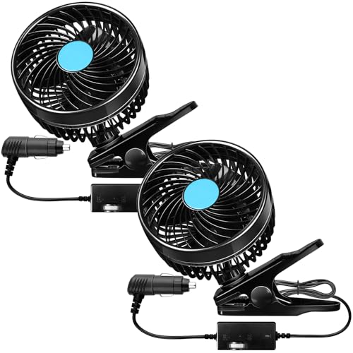 Ventilateur de voiture 12V à clip pour rafraîchir les trajets en famille