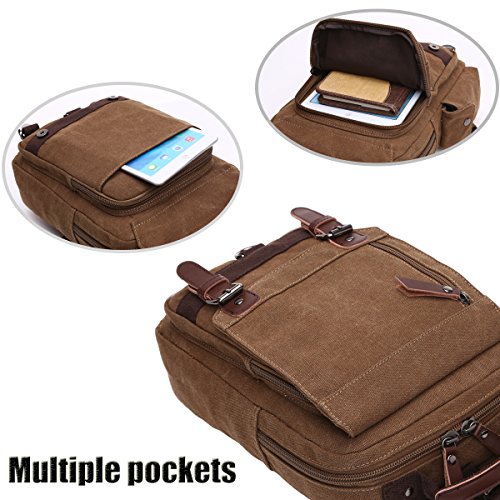 LOSMILE Unisex Backpack Daypack rugzakken Schoudertassen Canvas Messenger Bag Travel Crossbody Sling Bag. - Image 6