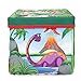 WnewTools 72x72cm Children Cartoon Play Mat+6 Dinosaur Toy Square Folding Box Camping Mat Kid Toddler Crawling Picnic Carpet