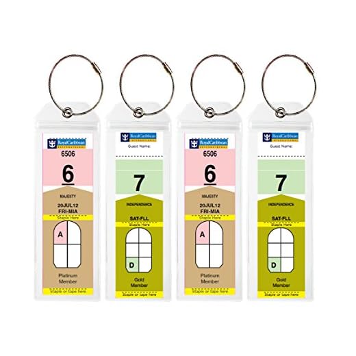 Where do i find my luggage tags for royal caribbean Durable Cruise Luggage Tag Holders Pack