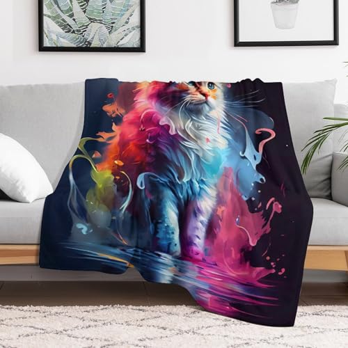 Couverture en flannel chat pour le camping et vos soirées cocooning - 3