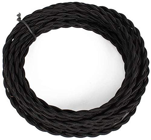 NUODIFAN - Cable textil para lámpara, cable de tela (3 hilos, trenzado, trenzado individualmente, para accesorios de lámpara DIY (marrón) (10 m) Cover