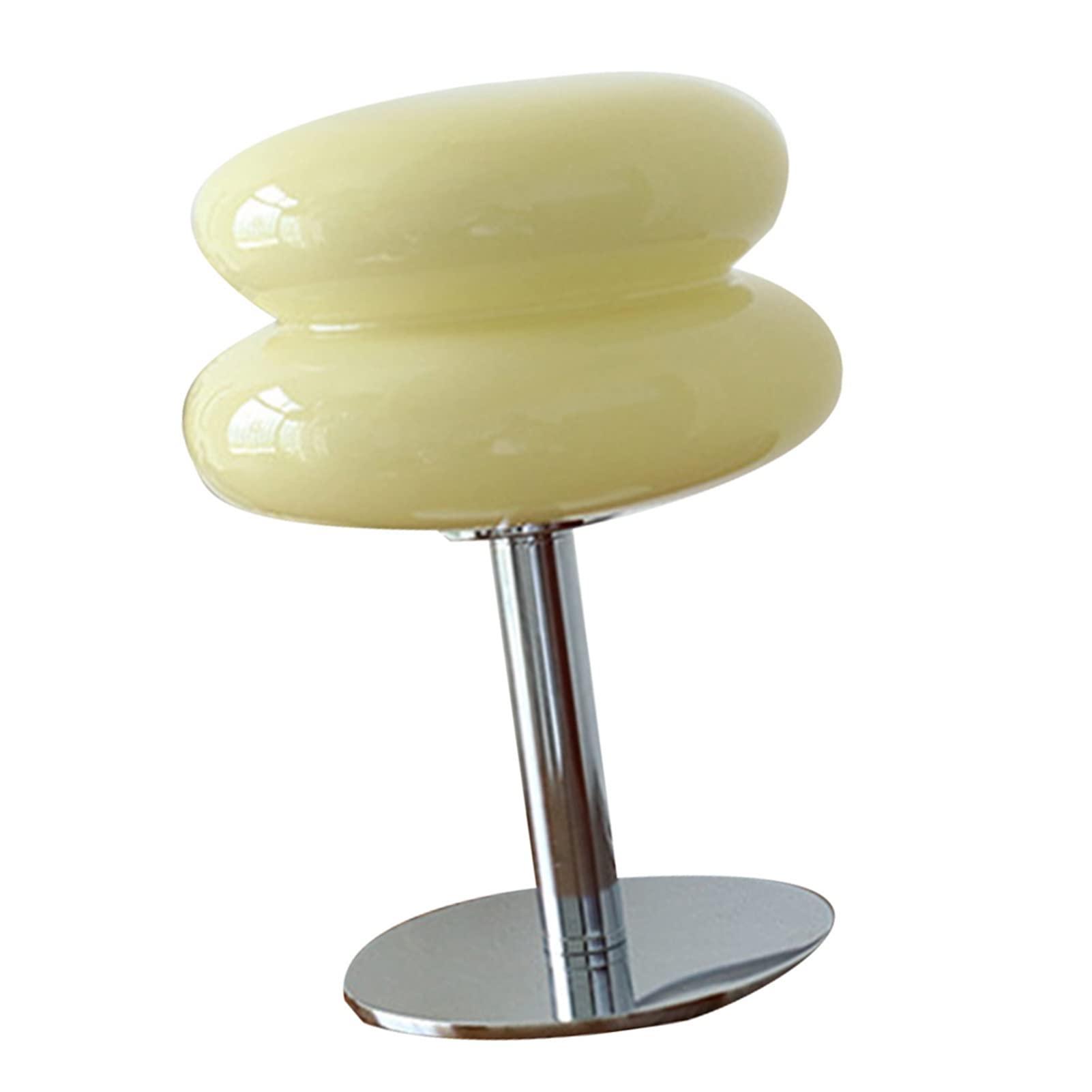 KHUKHU Glass Table Lamp, Energy Efficient Soft Light Egg Tart Shape