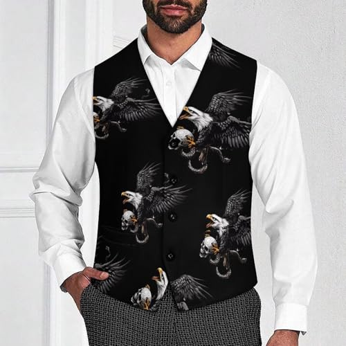 E-agle Cool Animal Mens Slim Fit Suit Vest Dress Waistcoat Casual Business Vest2