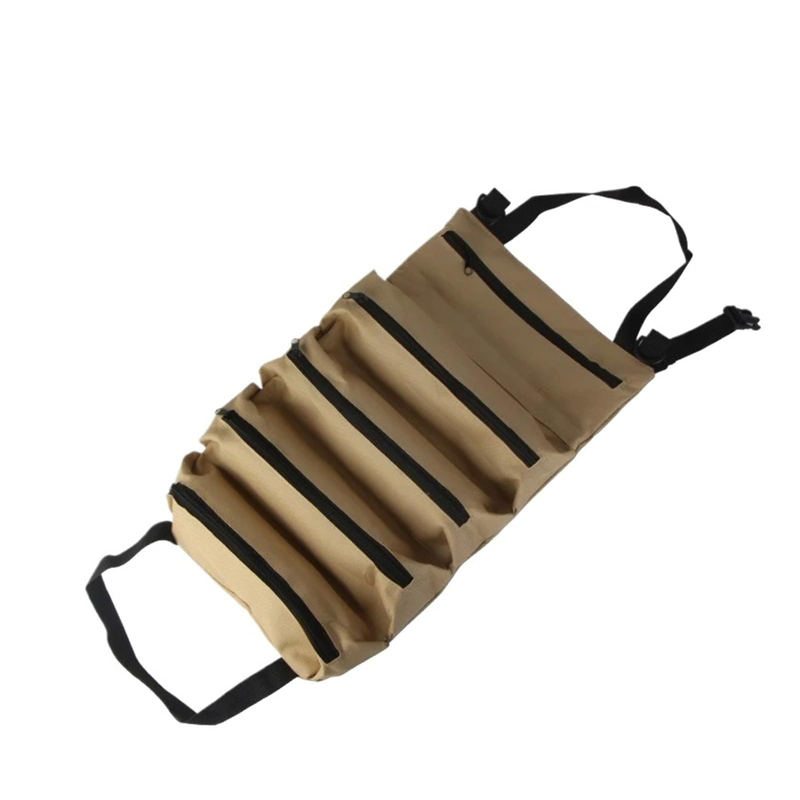 Roll-Up Tool Bag - Oxford Fabric Multi-Tool Organizer All-in-One Garage Storage for Mechanics/Electricians/Carpenters(Black)