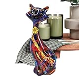 Photo Gallery fangssiy statua di gatto | statua in resina per decorazione casa - decorazioni colorate stampa trasferimento moderna per amanti animali domestici adulti collezionisti Photo Gallery fangssiy statua di gatto | statua in resina per decorazione casa - decorazioni colorate stampa trasferimento moderna per amanti animali domestici adulti collezionisti